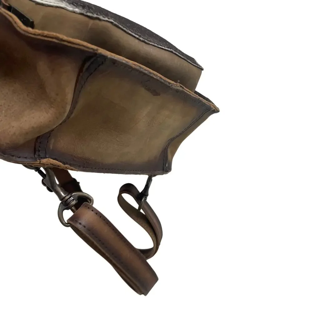 STS Ranchwear Brown Leather & Black-White Cowhide Backpack